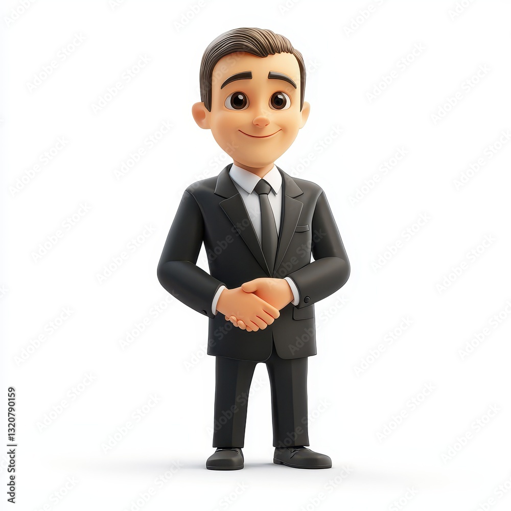 Confident businessman shaking hands, isolated on a white background Confident businessman shaking hands, isolated on a white background