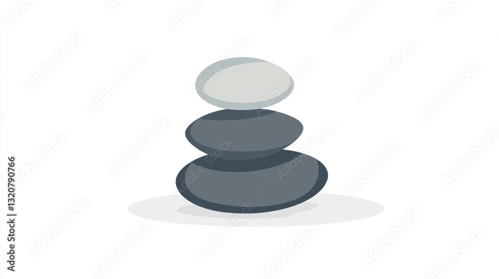 Stacked stones, zen, balance, harmony, meditation, graphic, design, abstract Stacked stones, zen, balance, harmony, meditation, graphic, design, abstract