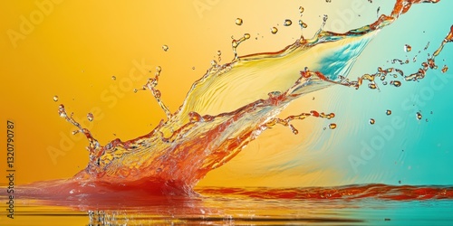 Wallpaper Mural Dynamic Liquid Solution: Captivating Water Movement in a Vibrant Liquid Environment Torontodigital.ca