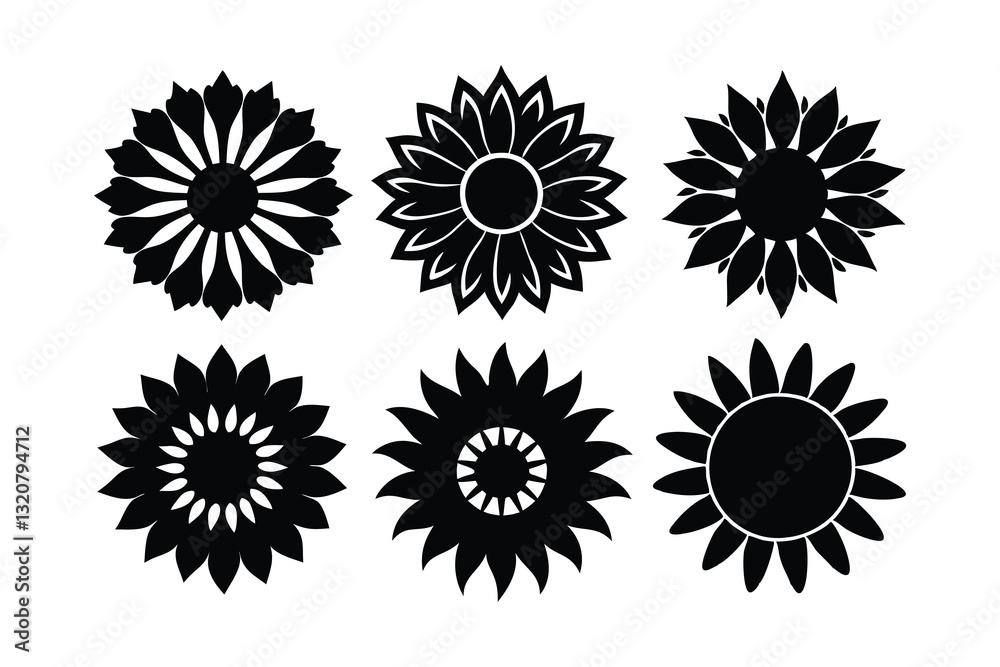 sunflower icon set sunflower icon set