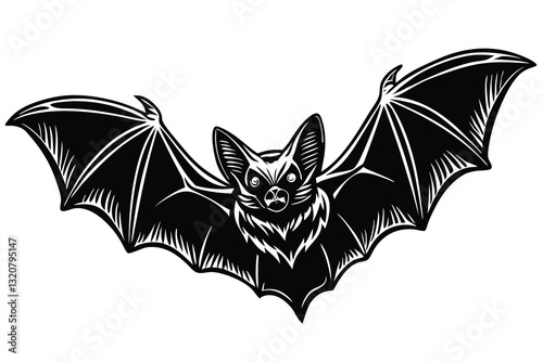 Bat Silhouette, Bats Icon, Halloween Bat