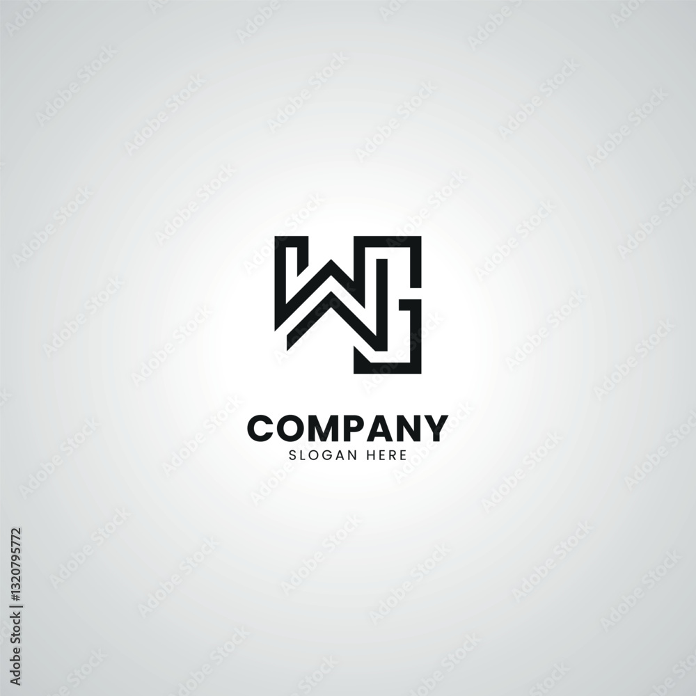 Abstract Initial Letter WG GW Modern Unique Logo Design. Abstract Initial Letter WG GW Modern Unique Logo Design.