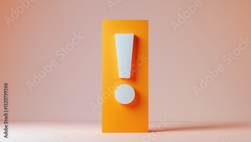 White exclamation mark on an orange background.