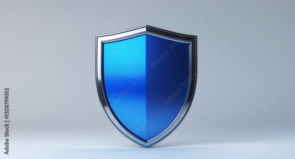 A Shiny Blue Shield Represents Security and Protection Strong and Reliable. A Shiny Blue Shield Represents Security and Protection Strong and Reliable.