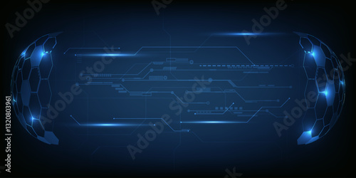 Abstract technology background. Futuristic digital space technology concept.