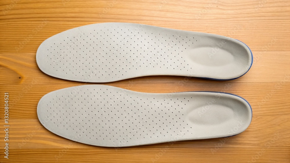 pain relief and flexibility concept. Shoe insoles on a wooden surface. pain relief and flexibility concept. Shoe insoles on a wooden surface.