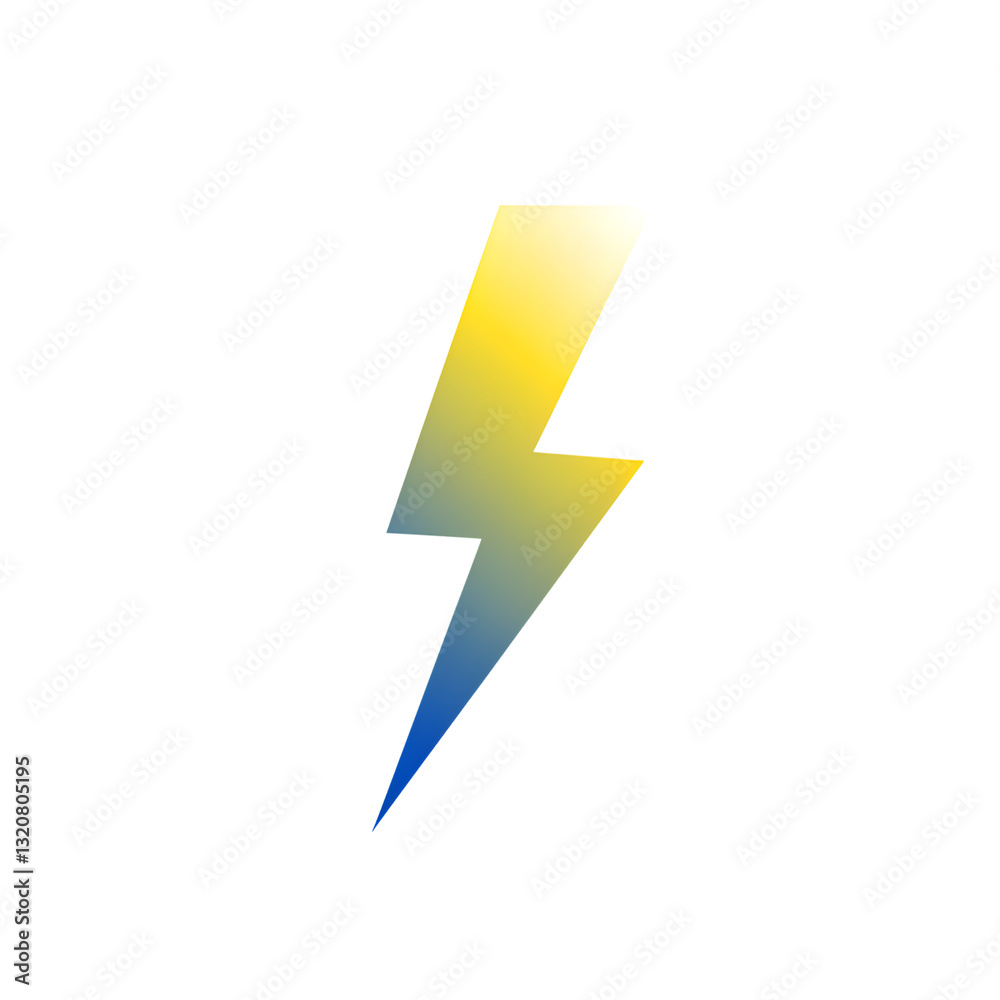Abstract Yellow Blue Lightning Bolt Graphic Design Element art fast icon power speed style energy Abstract Yellow Blue Lightning Bolt Graphic Design Element art fast icon power speed style energy