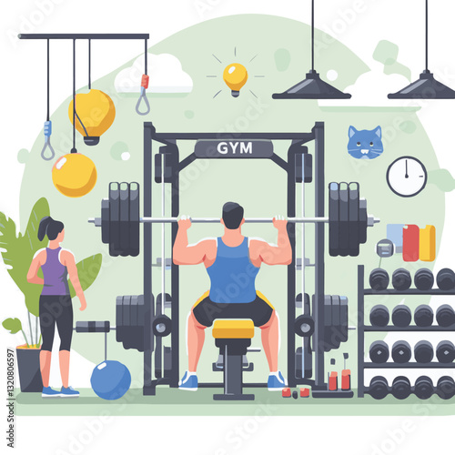 gym, fitness, exercise, healthy, training, sport, workout, health, equipment, fit, club, interior, power, activity, body, athlete, strength, lifestyle, woman, weight, bodybuilding, active, center, wel