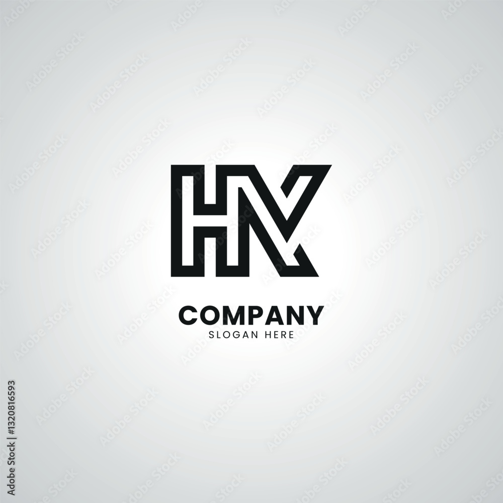 Abstract Initial Letter HK KH Modern Unique Logo Design Vector. Abstract Initial Letter HK KH Modern Unique Logo Design Vector.