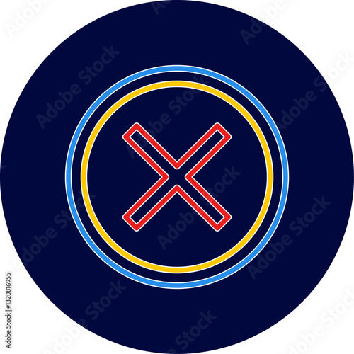 Do Not Cross Vector Icon