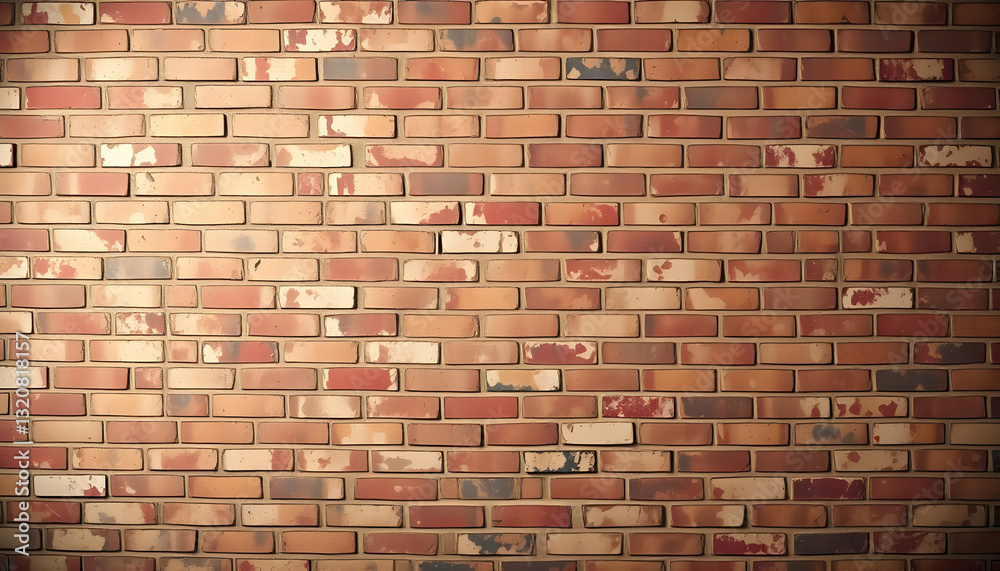 Textured Red Brick Wall with Weathered Appearance and Charm Textured Red Brick Wall with Weathered Appearance and Charm