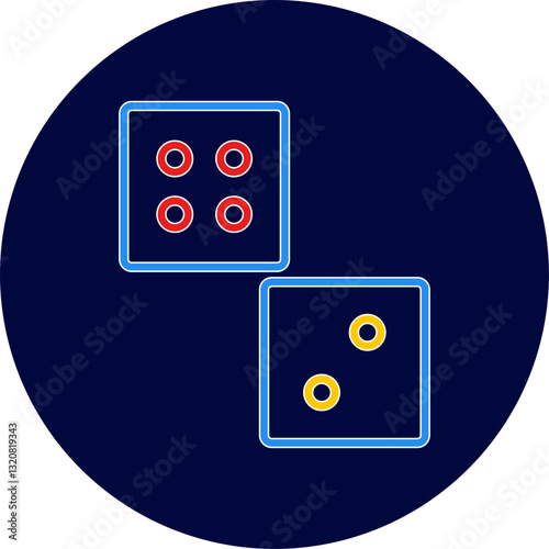 Unique Dice Vector Icon