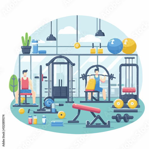 gym, fitness, exercise, healthy, training, sport, workout, health, equipment, fit, club, interior, power, activity, body, athlete, strength, lifestyle, woman, weight, bodybuilding, active, center, wel