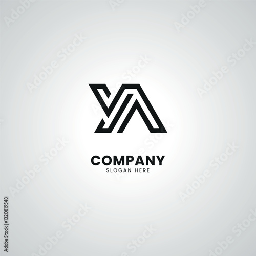 Abstract Initial Letter YA AY Modern Unique Logo Design Vector.