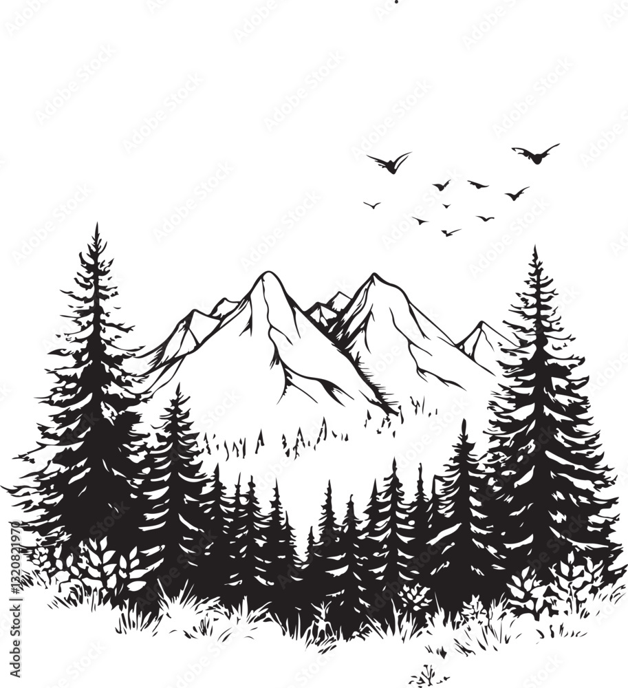 Obraz premium winter landscape with trees
