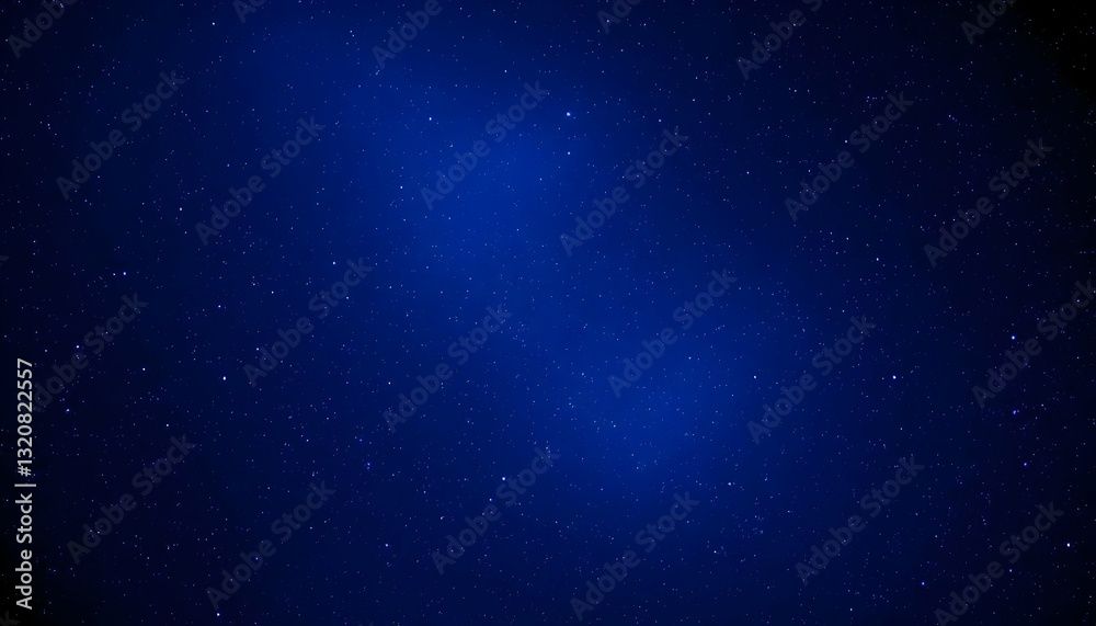 Fototapeta premium Deep Blue Night Sky with Stars Spreading Across the Dark Background