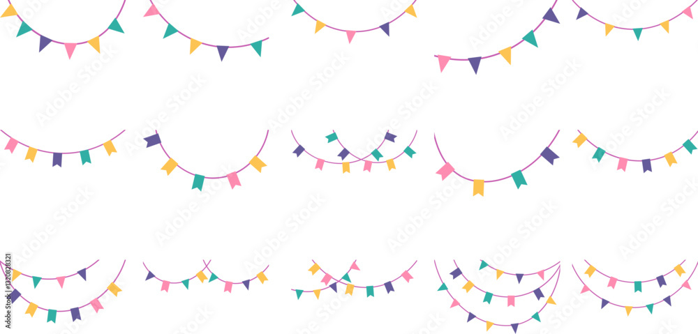 Fototapeta premium Colorful Party Bunting