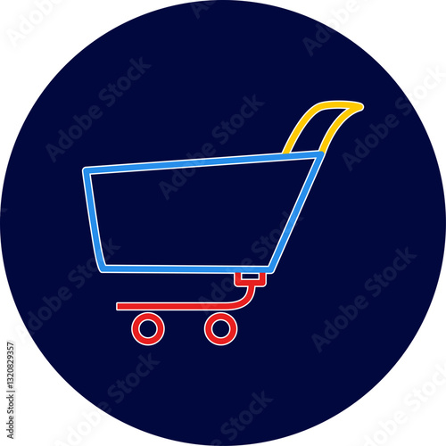 Unique Shopping Cart Vector Icon