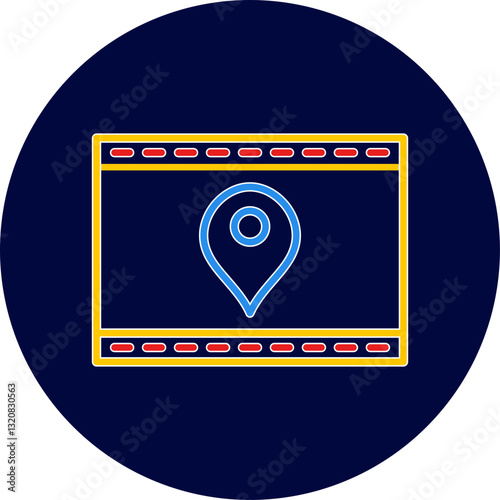 Unique Location Web Advertising Vector Icon