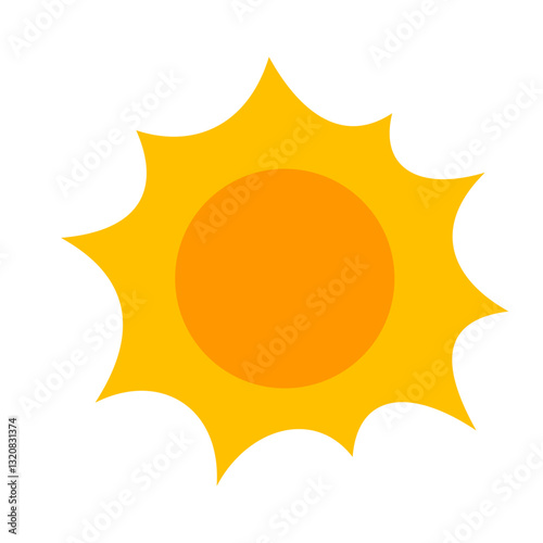 照りつける太陽のイラスト