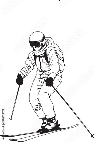 skier with snowboard