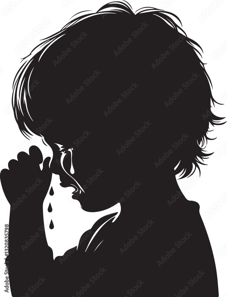 Child crying vector illustration Child crying vector illustration