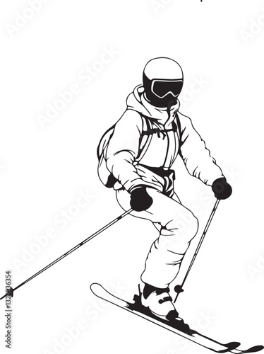 skier on a ski