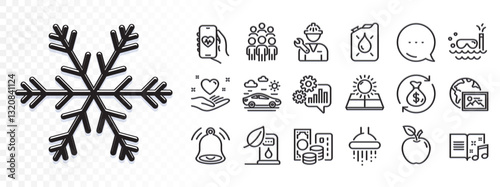 Health app, Air conditioning and Group people line icons for web app. Glare of light effect. Message icon. Pack of Repairman, Credit card, Apple pictogram icons. Vector