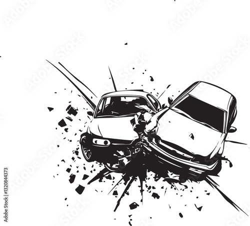 broken car on the street