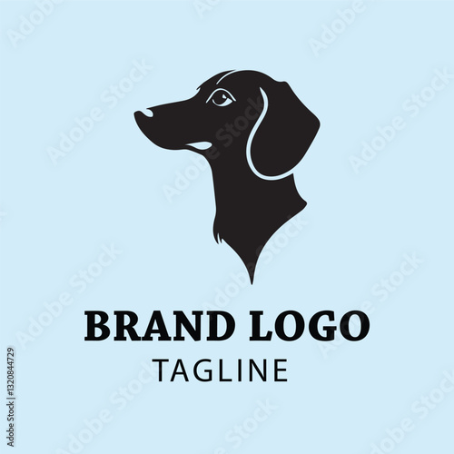 Elegant Black Dachshund Logo Design for a Brand