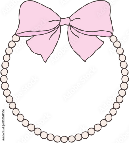 Pink Bow Crest Frame