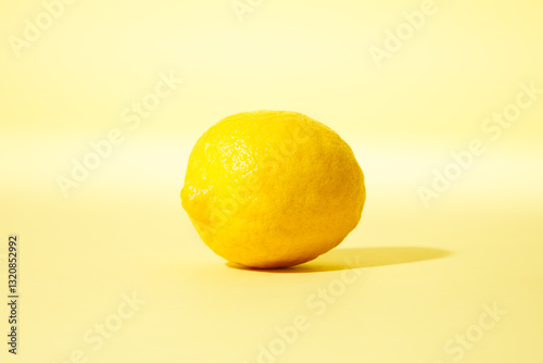Obraz na płótnie Lemon against yellow background w salonie