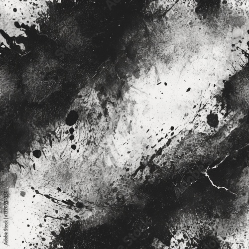 Grunge Black and White Texture Vector | Distressed Overlay Effect | Abstract Rough Background Illustration photo