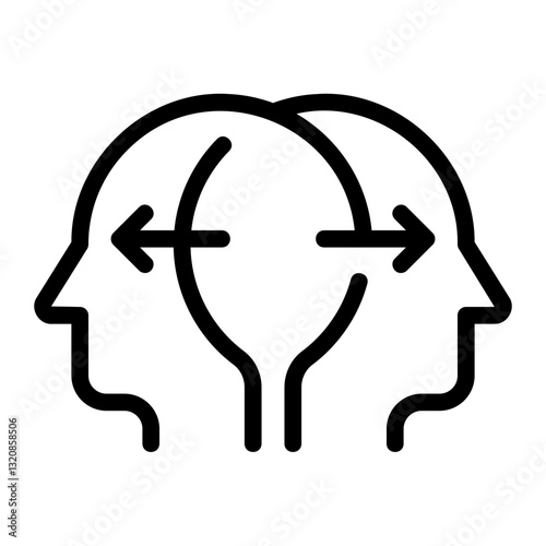 self awareness line icon