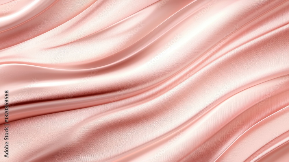Obraz premium Delicate pink cosmetic lotion or serum texture, softly blended with a radiant finish, perfect for luxury beauty and wellness branding