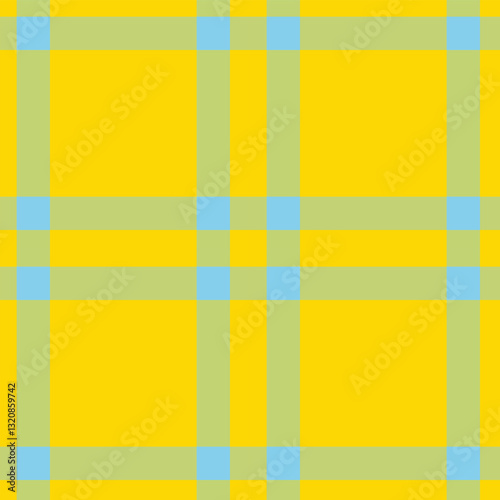 Rich Sunflower Yellow and Neon Light Blue Seamless Checks Background