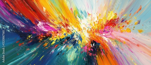 Wallpaper Mural Abstract colorful explosion of paint, bright and vivid splashes with a sense of movement and energy Torontodigital.ca