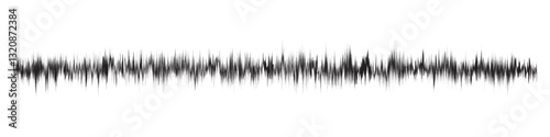 Sound wave. Music audio frequency, voice waveform, electronic radio signal, volume level, track symbol. Noise pulses curve black line isolated on transparent. Abstract vector background.