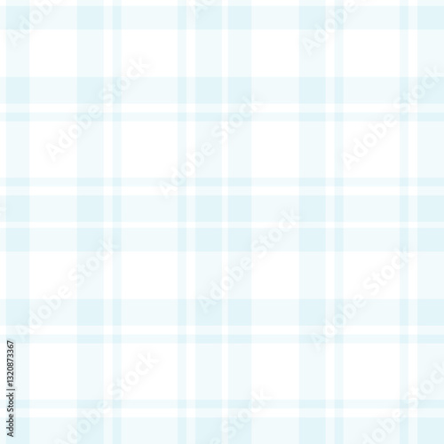Vivid White Seamless Checks with Metallic Ice Blue accents Background