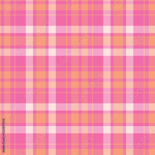 Warm Bubblegum and Dusty Peach Seamless Checks Background