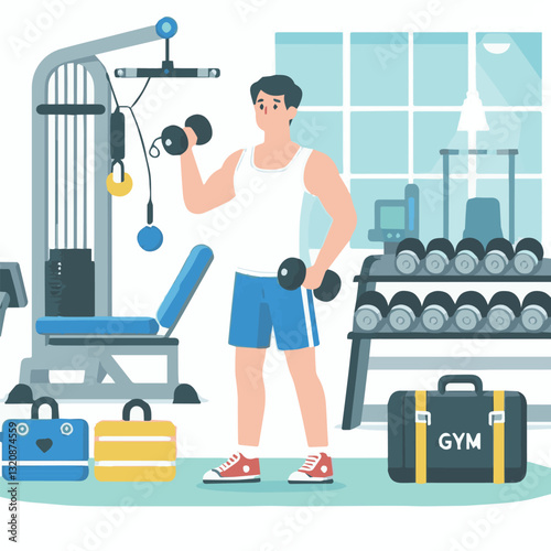 gym, fitness, exercise, healthy, training, sport, workout, health, equipment, fit, club, interior, power, activity, body, athlete, strength, lifestyle, woman, weight, bodybuilding, active, center, wel