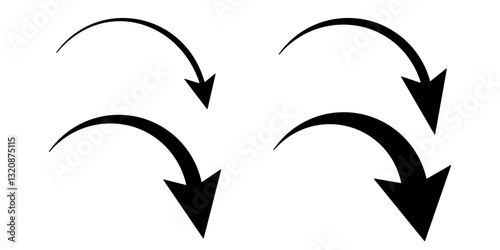 Arrows set vector isolated ...
