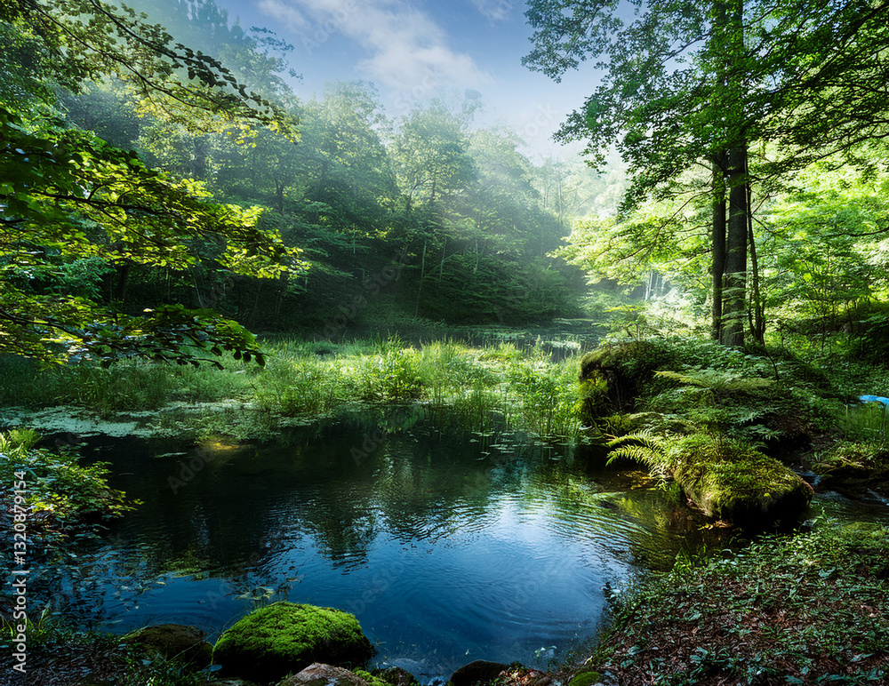 Obraz premium Generated image 森の泉