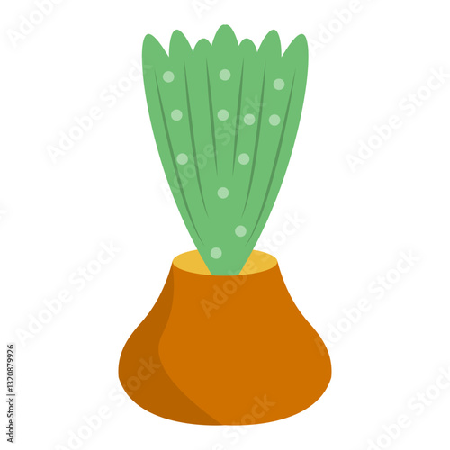 Nowruz Day Element with Cartoon Style. Isolated on White Background