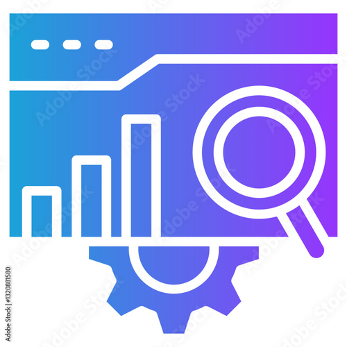 Performance Metrics glyph gradient icon