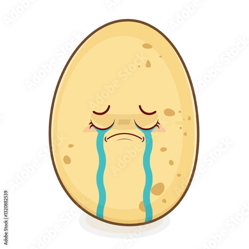 potato crying face cartoon cute