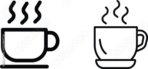 Coffee Cup Icon Vector Hot Beverage