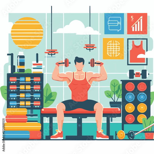 gym, fitness, exercise, training, healthy, workout, sport, equipment, health, interior, activity, body, lifestyle, fit, club, strength, power, athlete, weight, woman, bodybuilding, active, energy, gym