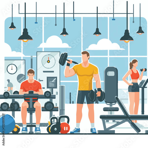 gym, fitness, exercise, training, healthy, workout, sport, equipment, health, interior, activity, body, lifestyle, fit, club, strength, power, athlete, weight, woman, bodybuilding, active, energy, gym