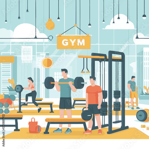 gym, fitness, exercise, training, healthy, workout, sport, equipment, health, interior, activity, body, lifestyle, fit, club, strength, power, athlete, weight, woman, bodybuilding, active, energy, gym